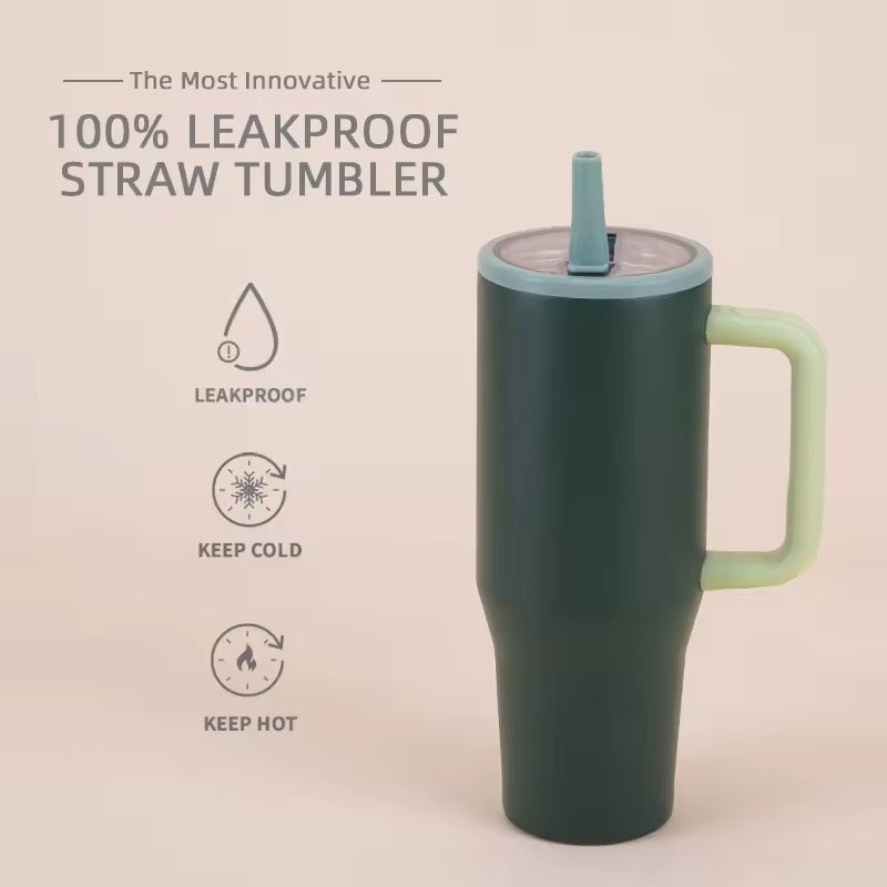 40oz Colorful Stainless Steel Insulated Tumbler with Lid