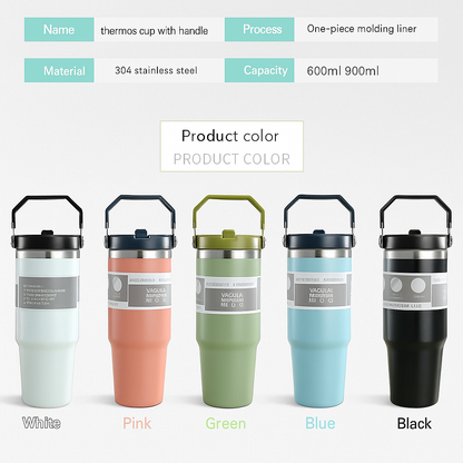 The TiTi's Flip Straw Tumbler with Dazzling Handle | 20 /30 OZ