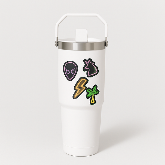 50PCS Neon Waterproof Graffiti Stickers – Creative & Colorful