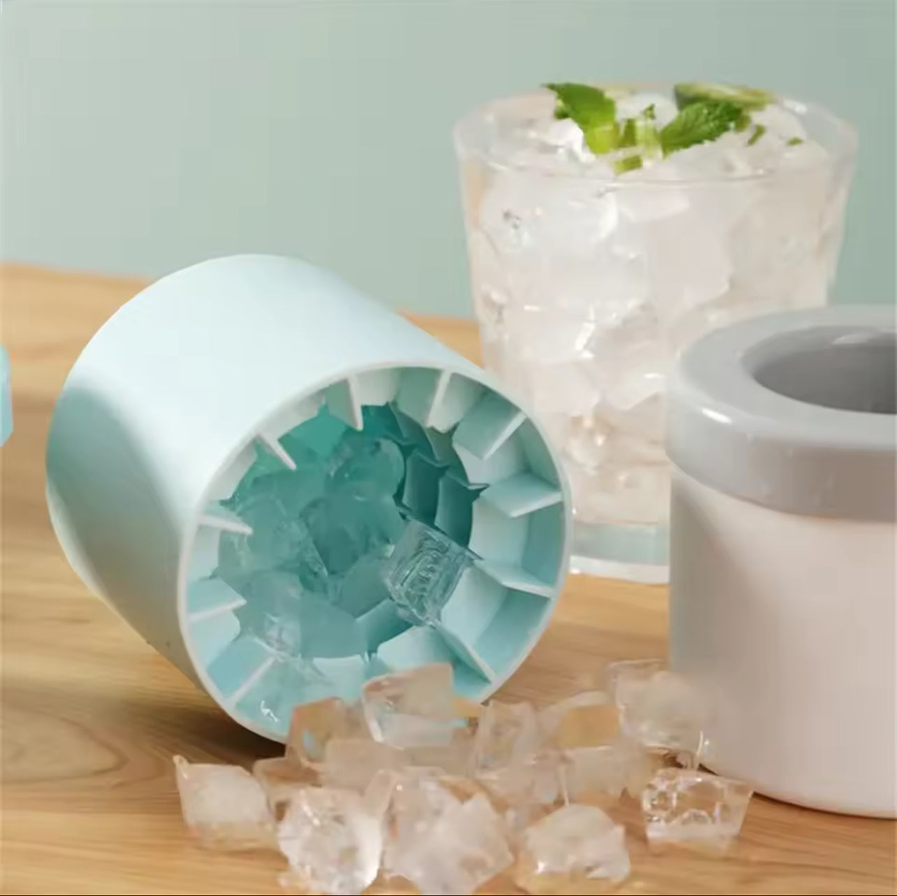 Silicone Ice Cube Mold for Tumblers – DIY Freezer Bucket for Perfect Fit Ice