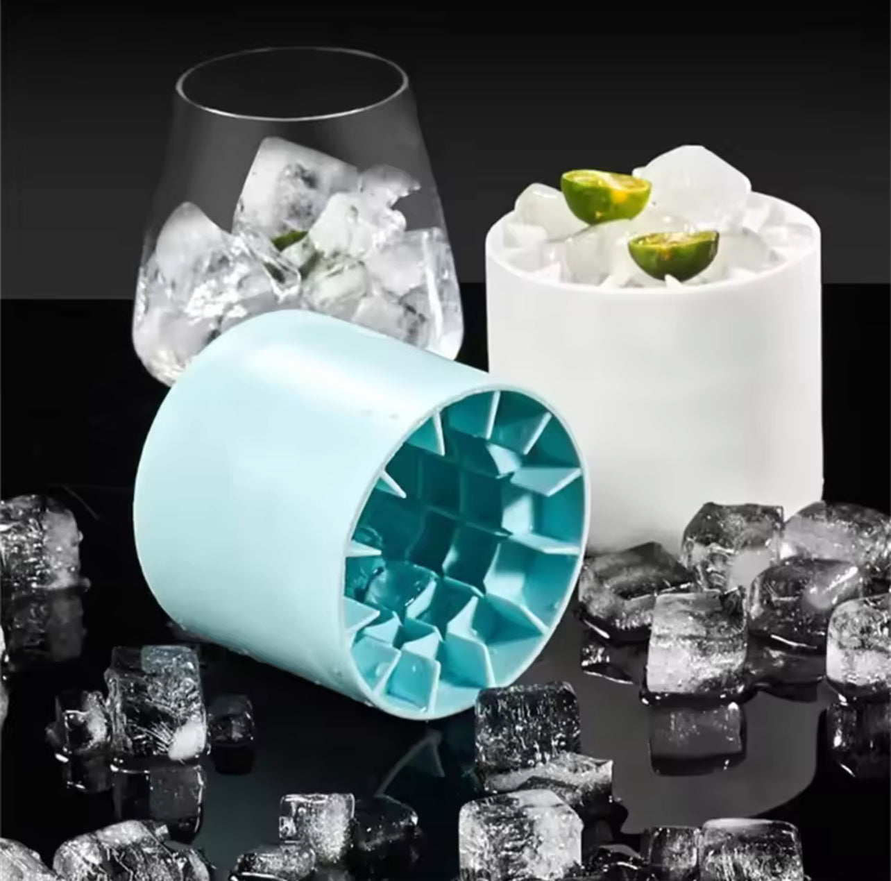 Silicone Ice Cube Mold for Tumblers – DIY Freezer Bucket for Perfect Fit Ice