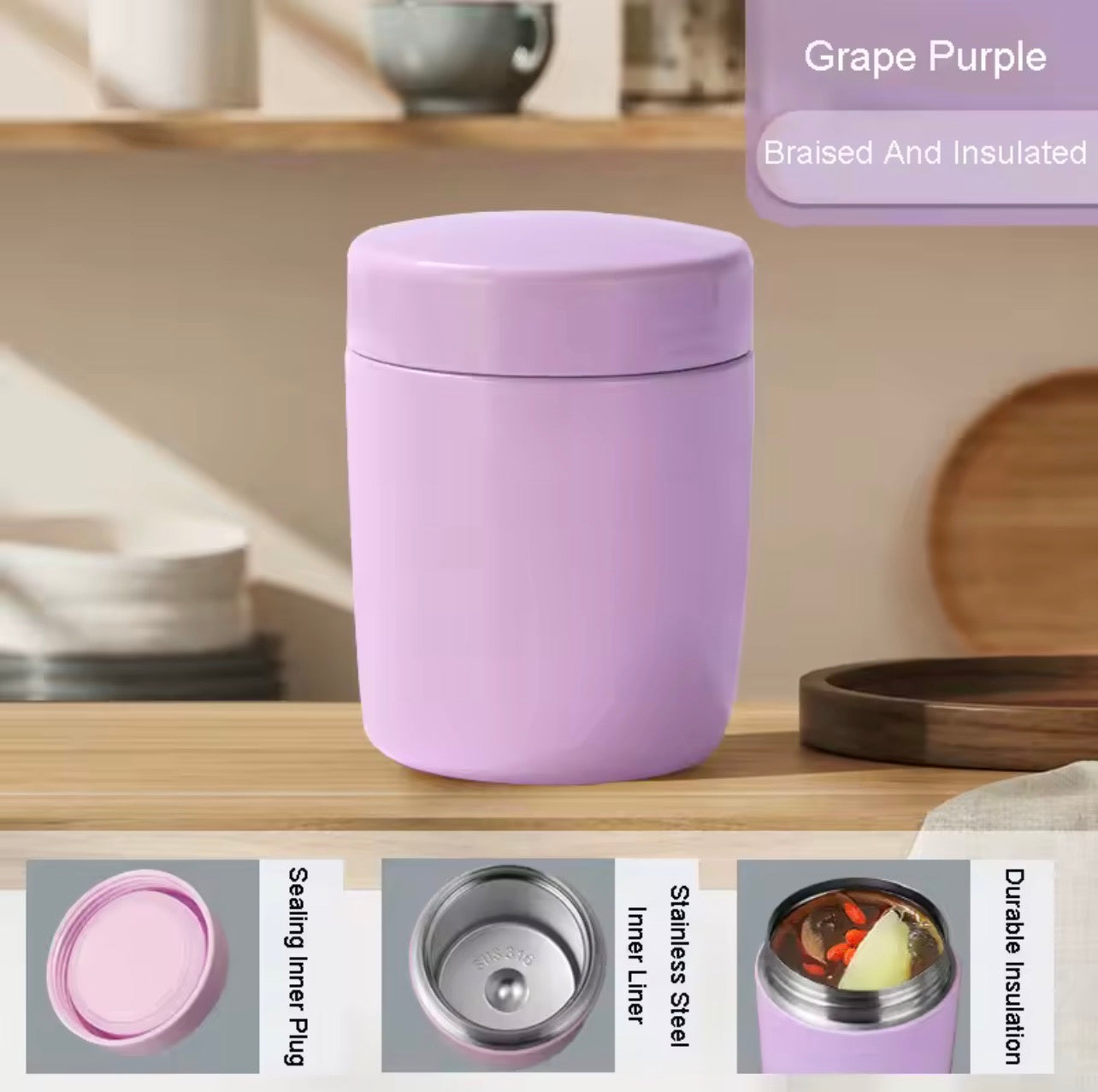 260ML Stainless Steel Food Thermos Jar