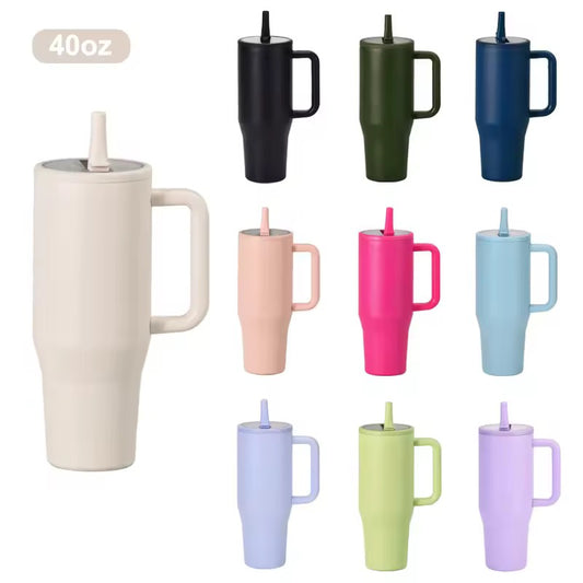 40oz Colorful Stainless Steel Insulated Tumbler with Lid