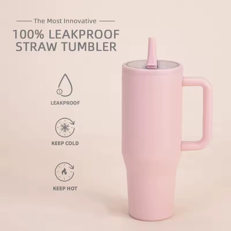 40oz Colorful Stainless Steel Insulated Tumbler with Lid