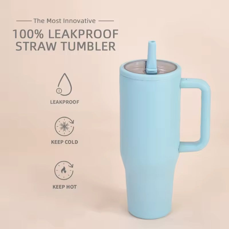 40oz Colorful Stainless Steel Insulated Tumbler with Lid