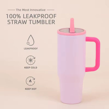 40oz Colorful Stainless Steel Insulated Tumbler with Lid