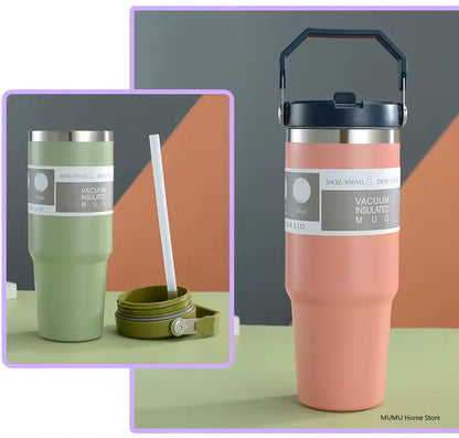 The TiTi's Flip Straw Tumbler with Dazzling Handle | 20 /30 OZ