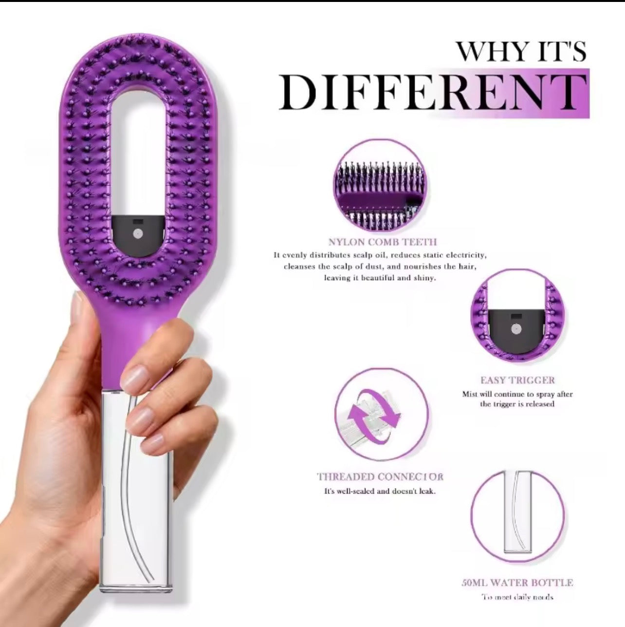 MistBrush™ – The 2-in-1 Spray Brush for Smooth, Tangle-Free Hair