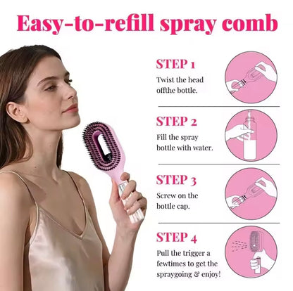 MistBrush™ – The 2-in-1 Spray Brush for Smooth, Tangle-Free Hair