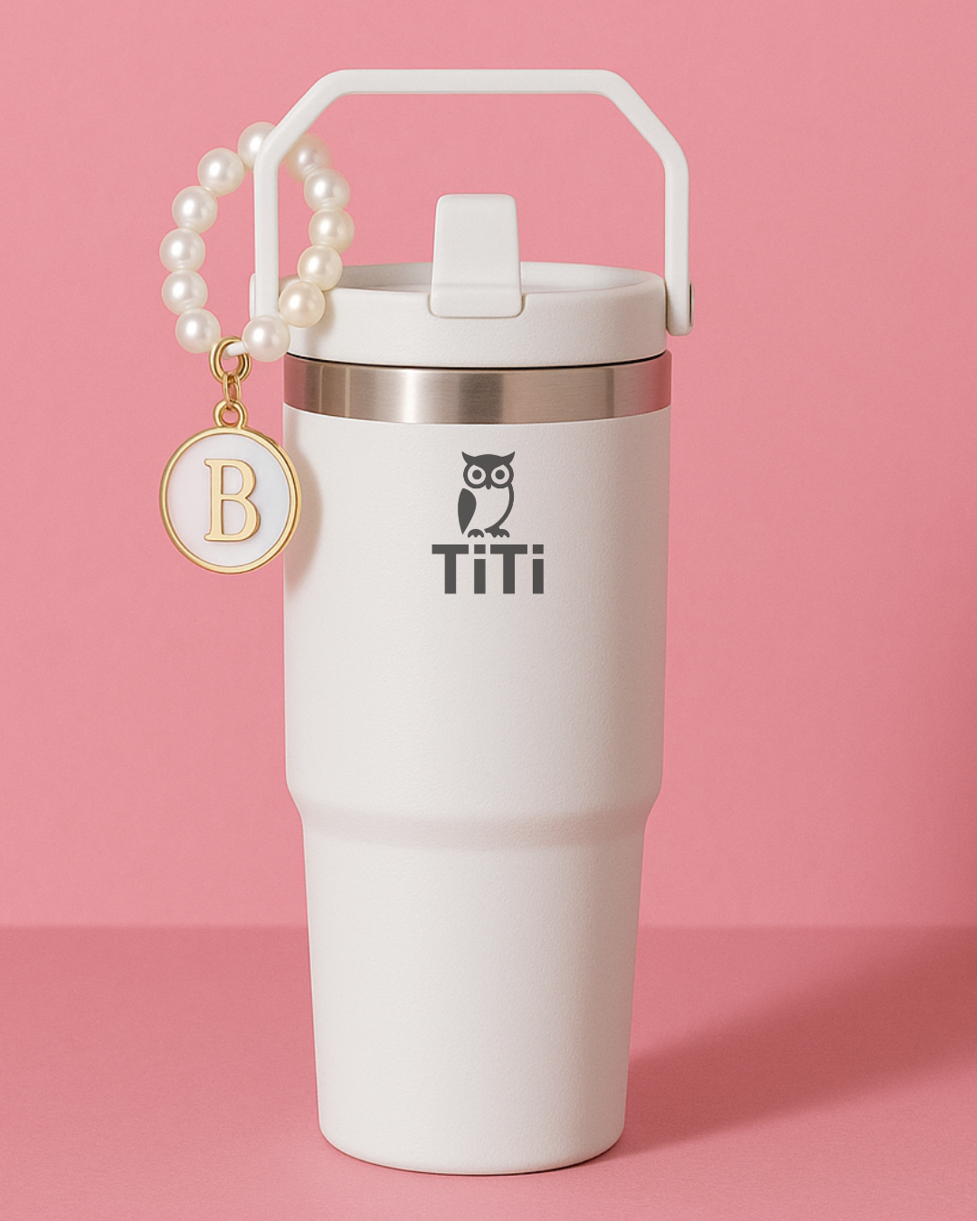 TiTi Letter Charm – Personalized Tumbler Handle Accessory